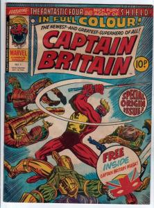 Captain Britain 1 UK Original  strict FN/VF+ 7.5 High-Grade 1st Captain Britain