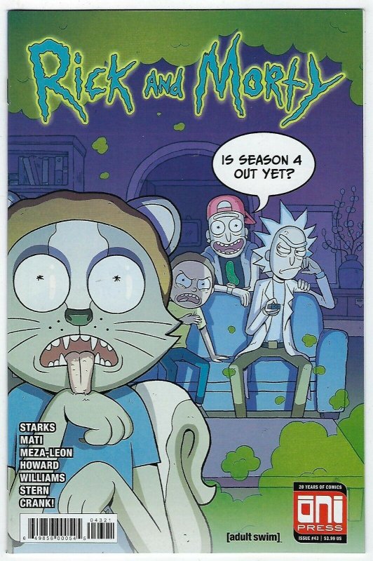 Rick And Morty # 43 Cover B 1st Print NM Oni Press Adult Swim 