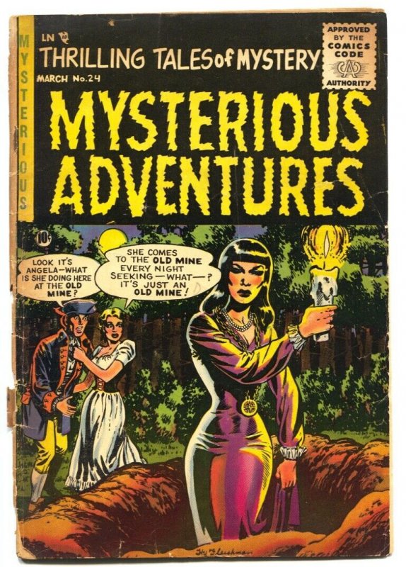 Mysterious Adventures #24 1955-Hy Fleishman-Grave Witch horror incomplete 