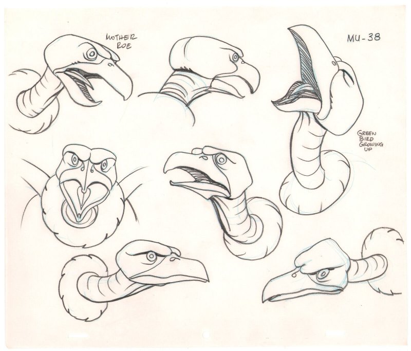 Masters of the Universe Animation Art #38 - G - Vulture - 1980s by Ric Estrada