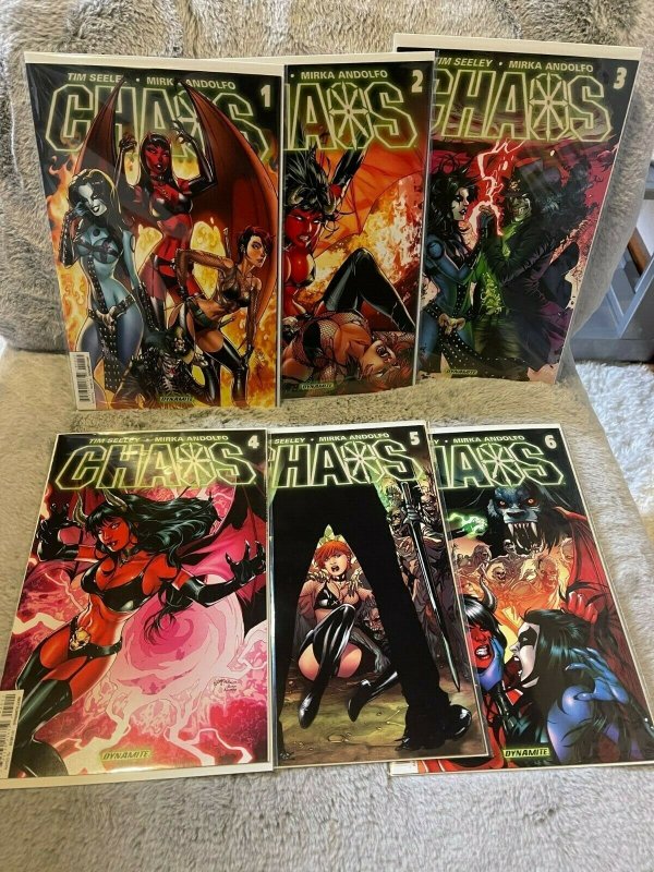 Lot of 6 Books CHAOS 1-6 DYNAMITE COMIC SET COMPLETE 2014 J Scott Campbell