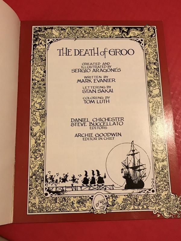 Death of Groo the Wanderer 2nd Print 1987 Epic Graphic Novel