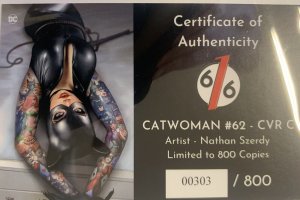 CATWOMAN #62 | NATHAN SZERDY VIRGIN FOIL VARIANT | INCREDIBLE ARTWORK | NM