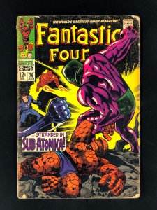 Fantastic Four #76 (1968) GD+ 2nd appearance of Psycho-Man
