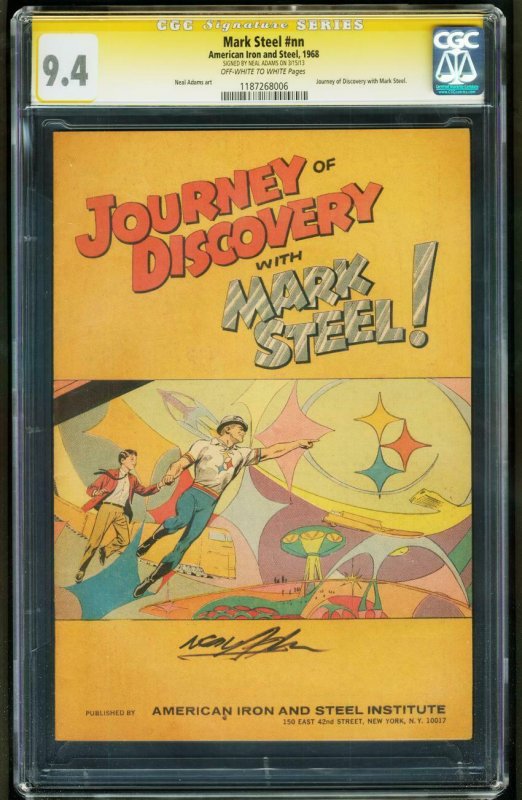 MARK STEEL 1968-CGC 9.4 SS OW/W- NEAL ADAMS- PROMO - 1187268006