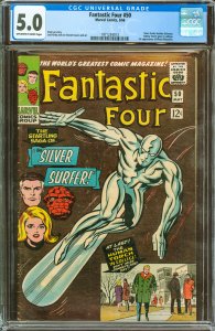 Fantastic Four #50 (1966) CGC Graded 5.0 - Silver Surfer vs Galactus!