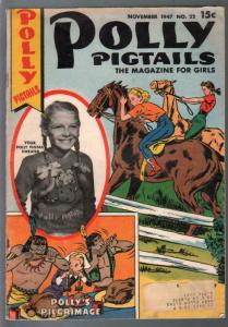 Polly Pigtails #22 1947-Parents-Natalie Wood-fashion-comics-stories-VG 