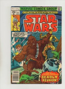 Star Wars #13 - Chewbacca & Luke Fight Cover! - (Grade 7.0) 1978