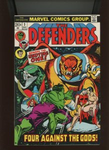 (1972) The Defenders #3: BRONZE AGE! FOUR AGAINST THE GODS (8.5)