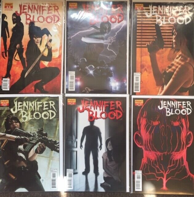 6 Jennifer Blood Comic Lot #4 10 16 29 32 34 Garth Ennis Dynamite Comics NM