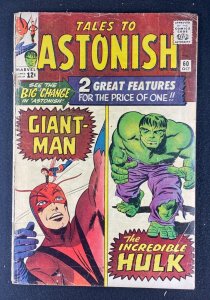 Tales to Astonish (1959) #60 VG- (3.5) Giant-Man Wasp Incredible Hulk Jack Kirby