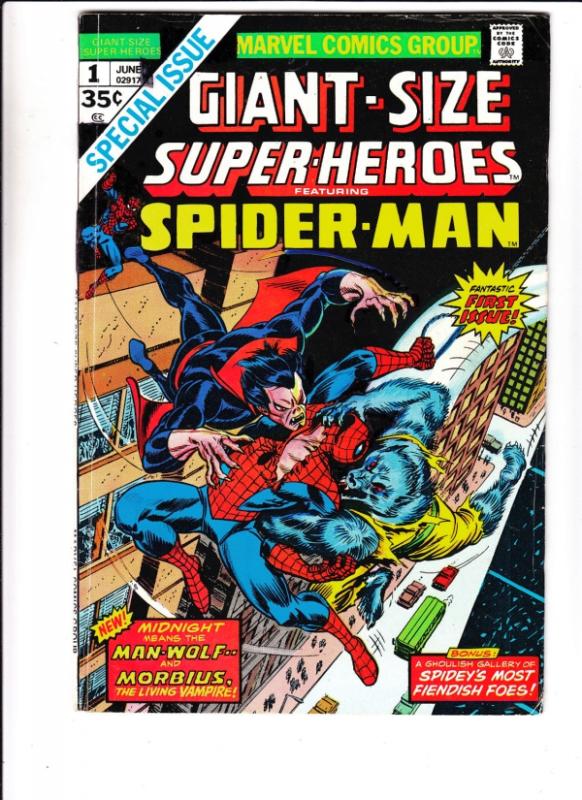 Giant-Size Super-Heroes Featuring Spider-Man #1 (Jun-74) FN Mid-Grade Spider-...