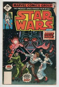 Star Wars #4 Vintage 1977 Marvel Comics Darth Vader Luke Skywalker Leia