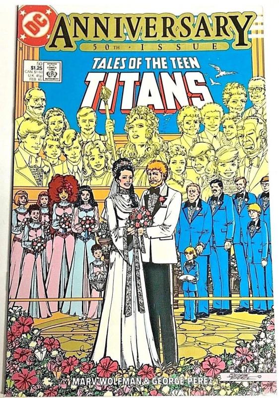 TALES OF THE TEEN TITANS#50 NM 1985 WEDDING ISSUE DC COMICS 