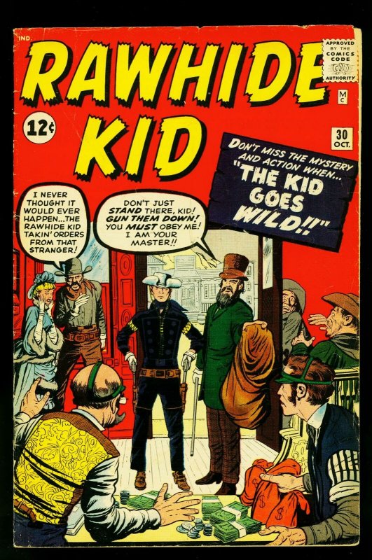 Rawhide Kid #30 1962- Jack Kirby cover- silver age Marvel- VG