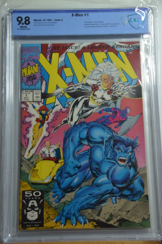 X-Men #1, covers A 9.8, B 9.8, C 9.6, D 9.6, E 9.8,   5 Books Total.  White P...