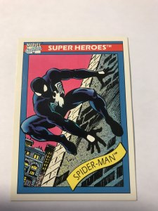 SPIDER-MAN #2 card : 1990 Marvel Universe Series 1, NM/M, Black Costume