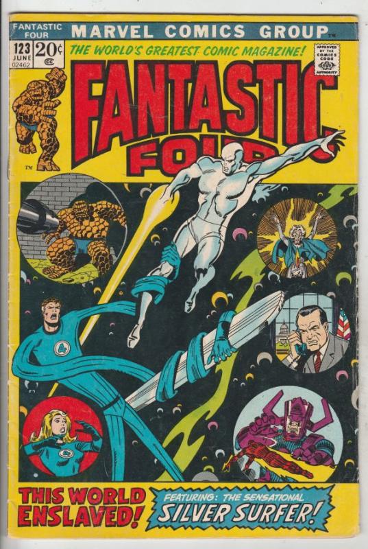 Fantastic Four #123 (Jun-72) FN- Mid-Grade Fantastic Four, Mr. Fantastic (Ree...