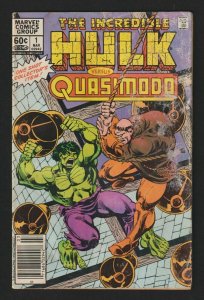 The Incredible Hulk #1 (1983) Marvel Comics - Hulk Vs. Quasimodo