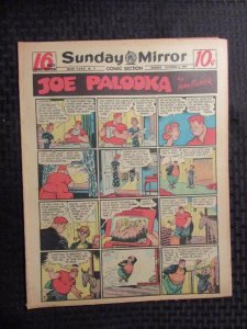 1947 Oct 5 Sunday Mirror Comic Section VG/FN 5.0 Superman / Joe Palooka 16pgs
