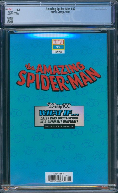 Amazing Spider-Man 32 CGC 9.8 Disney 100 Edge of Spider-Verse 2 2014 Homage 2023