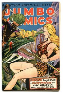 Jumbo Comics #77 1945- SHEENA-wild cover- Matt Baker fn-