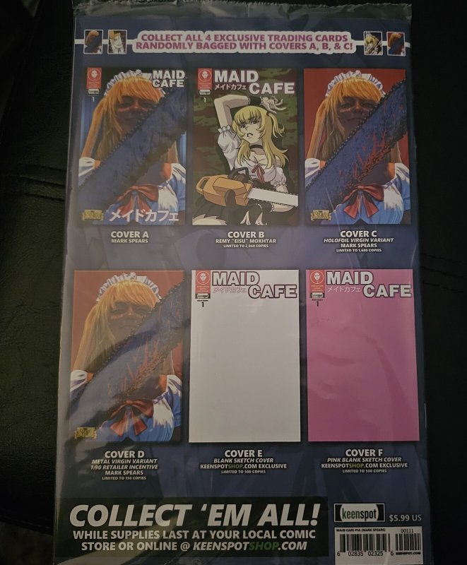 Maid Cafe 1 Mark Spears Cover w Trading Card Variant