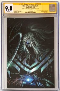 WEB OF VENOM WRAITH #1  TYLER KIRKHAM VIRGIN VARIANT DOUBLE SIGNED CGC 9.8 SS.