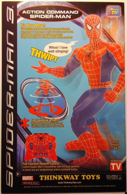 Spider-Man, remote controlled action command - Spider-Man 3 - Thinkway Toys  2007