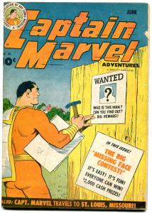 Captain Marvel Adventures #36 1944- Fawcett Golden Age- poor