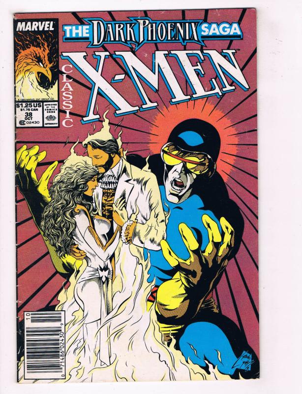 Classic X-Men #38 VG Marvel Dark Phoenix Saga Comic Book Oct 1989 DE34