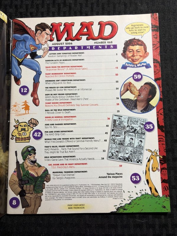 2006 MAD Magazine #468 FVF 7.0 Alfred E Newman / Superman Returns