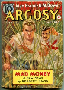 Argosy Pulp June 25 1938- Mad Money- Norbert Davis