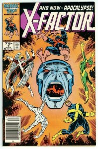 X-Factor #6 (1986) - 8.5 VF+ *1st Appearance Apocalypse* Newsstand White Pages