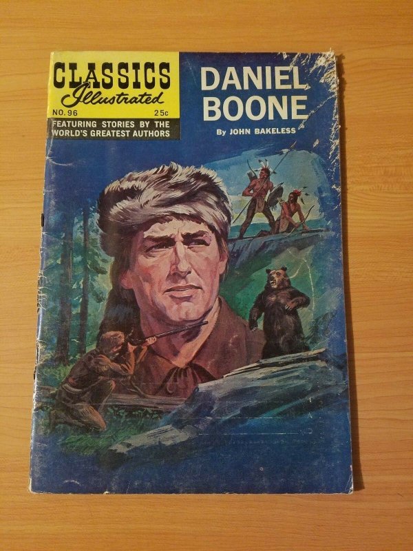 Classics Illustrated #96 - Daniel Boone ~ VERY GOOD VG ~ 1969 Gilberton HRN 166