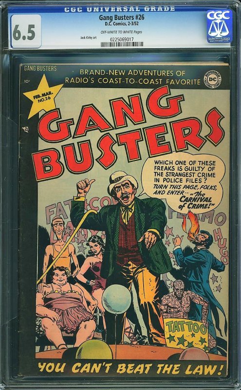 Gang Busters #26 (DC, 1952) CGC 6.5 - 2nd Highest Graded