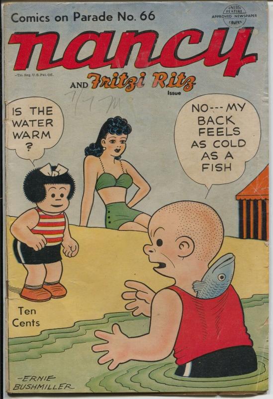 Comics On Parade #66 1949-Fritzi Ritz swimsuit cover-Ernie Bushmiller-G
