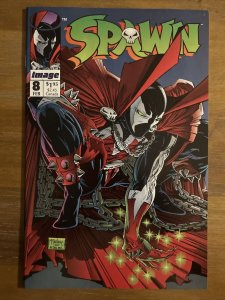 Spawn #8 Image 1993 .. Todd McFarlane .. NM .. Nice Book .. Spiderman 1 Homage