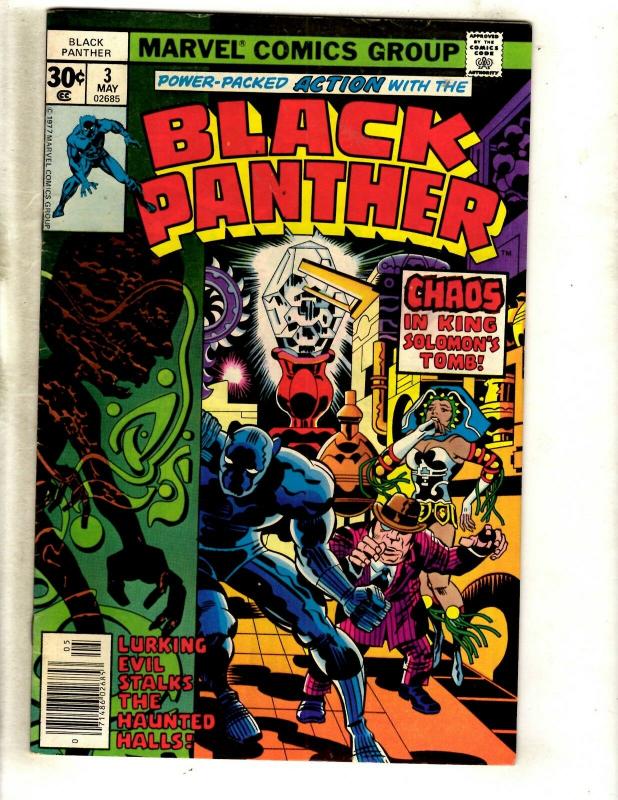 Black Panther # 3 FN/VF Marvel Comic Book Jack Kirby Wakanda Avengers WS9