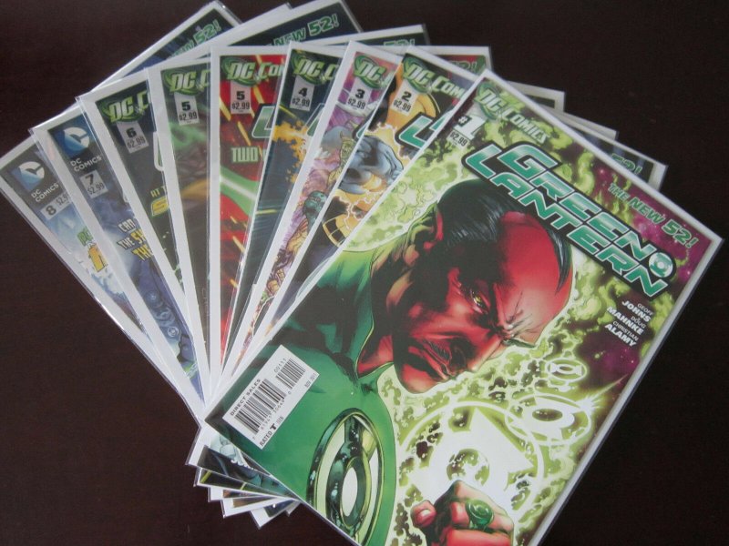 Green Lantern (4th series) set:#1-8 + variant 8.0 VF (2011) 