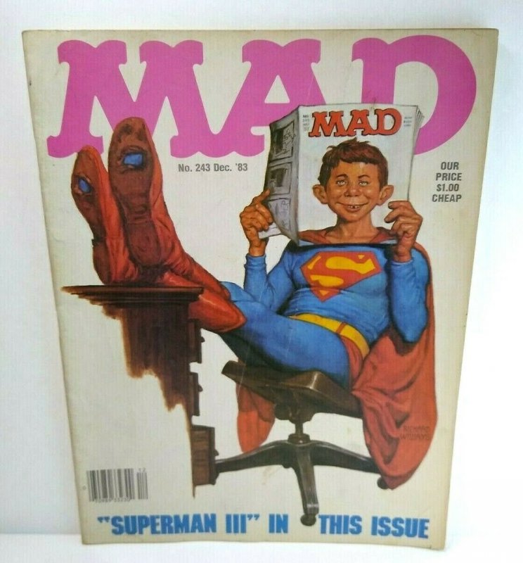 MAD Magazine Dec 1983 #243 Superman III Movie Spoofs Parody TJ Hooker TV Show 