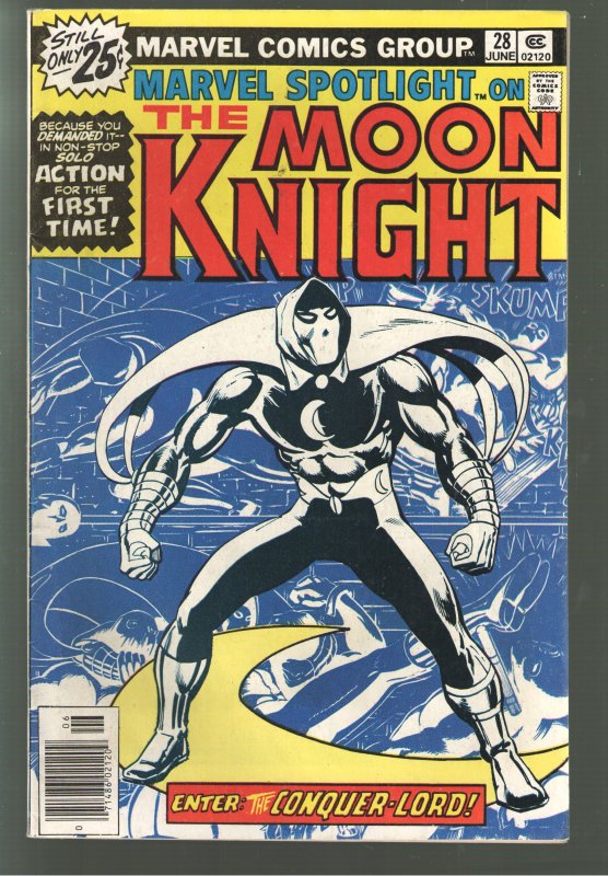 MARVEL SPOTLIGHT 28 VG/F 5.0 1ST SOLO MOON KNIGHT!BIGGEST SALE ON NOW!