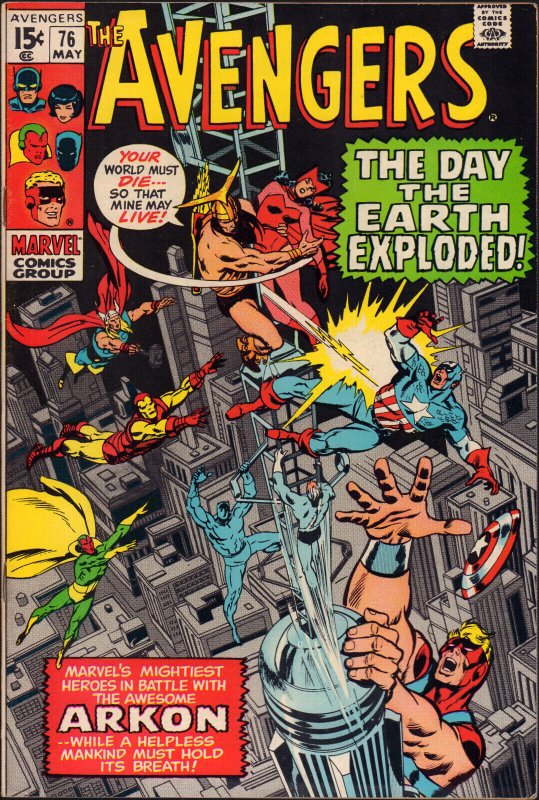 Avengers #76 - Akron & Black Widow (8.0 / 8.5) 1970