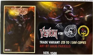 ?~MARVEL~VENOM #30~?~LUCIO PARRILLO~TRADE DRESS w/COA~SCORPION COMICS~?