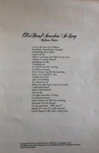 Chicago (I’ve been) searching  so long sheet music,1974