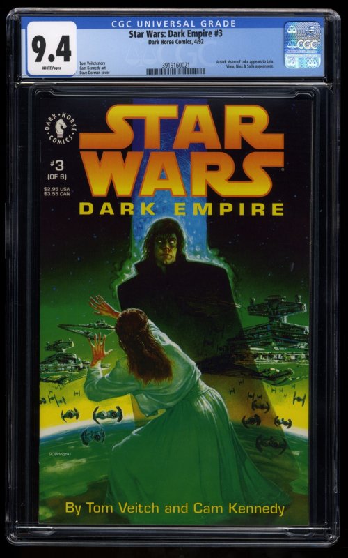 Star Wars: Dark Empire #3 CGC NM 9.4 White Pages