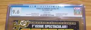 Crisis on Infinite Earths #1 CGC 9.6 dc comics key 1ST BLUE BEETLE george perez