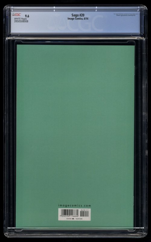 Saga #20 CGC NM+ 9.6 White Pages
