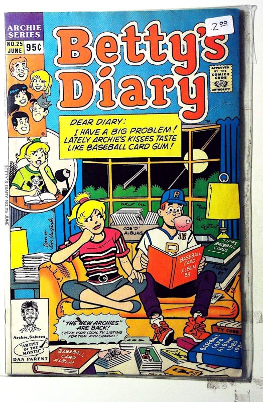 Betty's Diary #25 (1989) Archie Comics Veronica 1st Print Comic Book