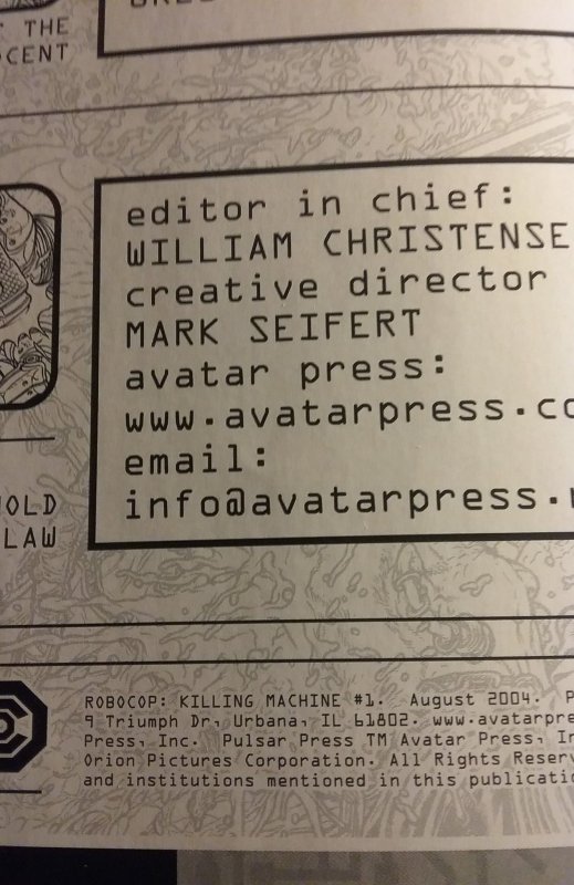 RoboCop: Killing Machine Cover E (2004)